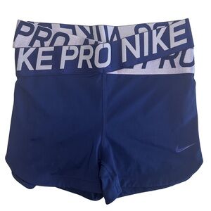 Nike Women's Navy Blue 3" Pro Shorts
